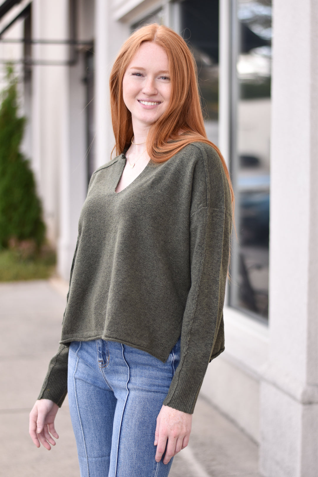 Split Neck Sweater