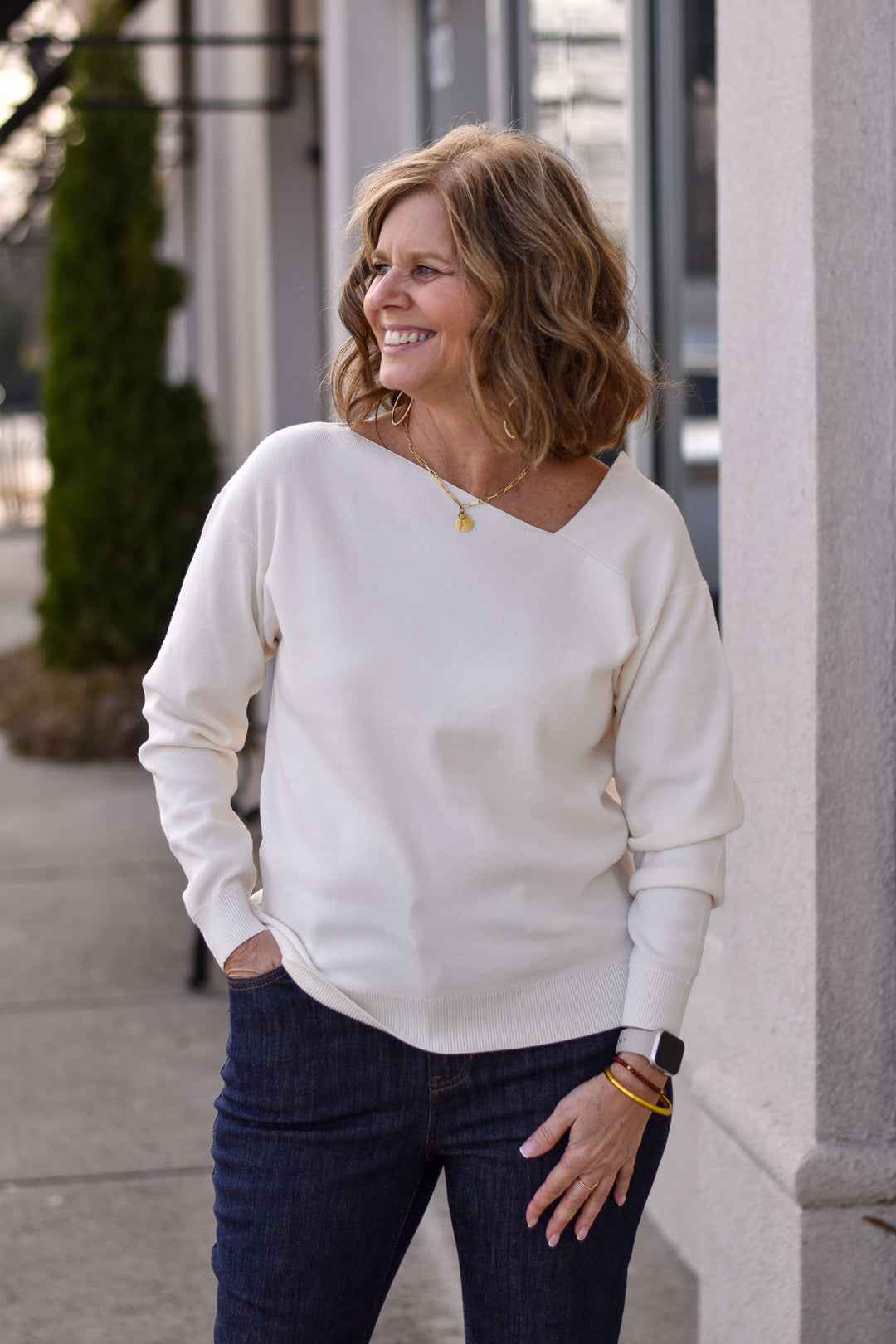 Allure Asymmetrical Sweater