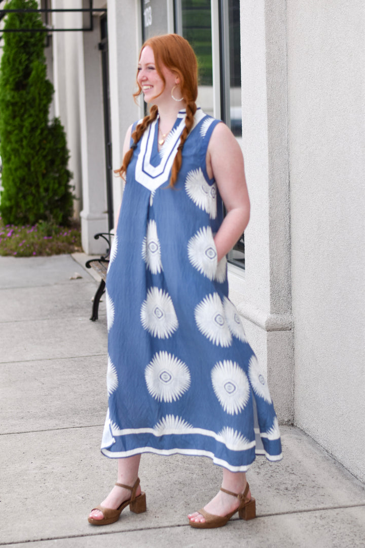 Umgee Geo Charm Midi Dress
