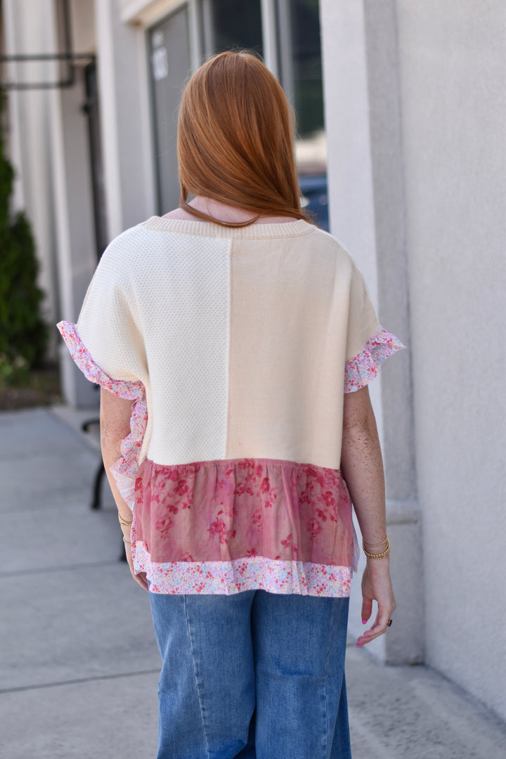 Bloom & Ruffle Knit Top