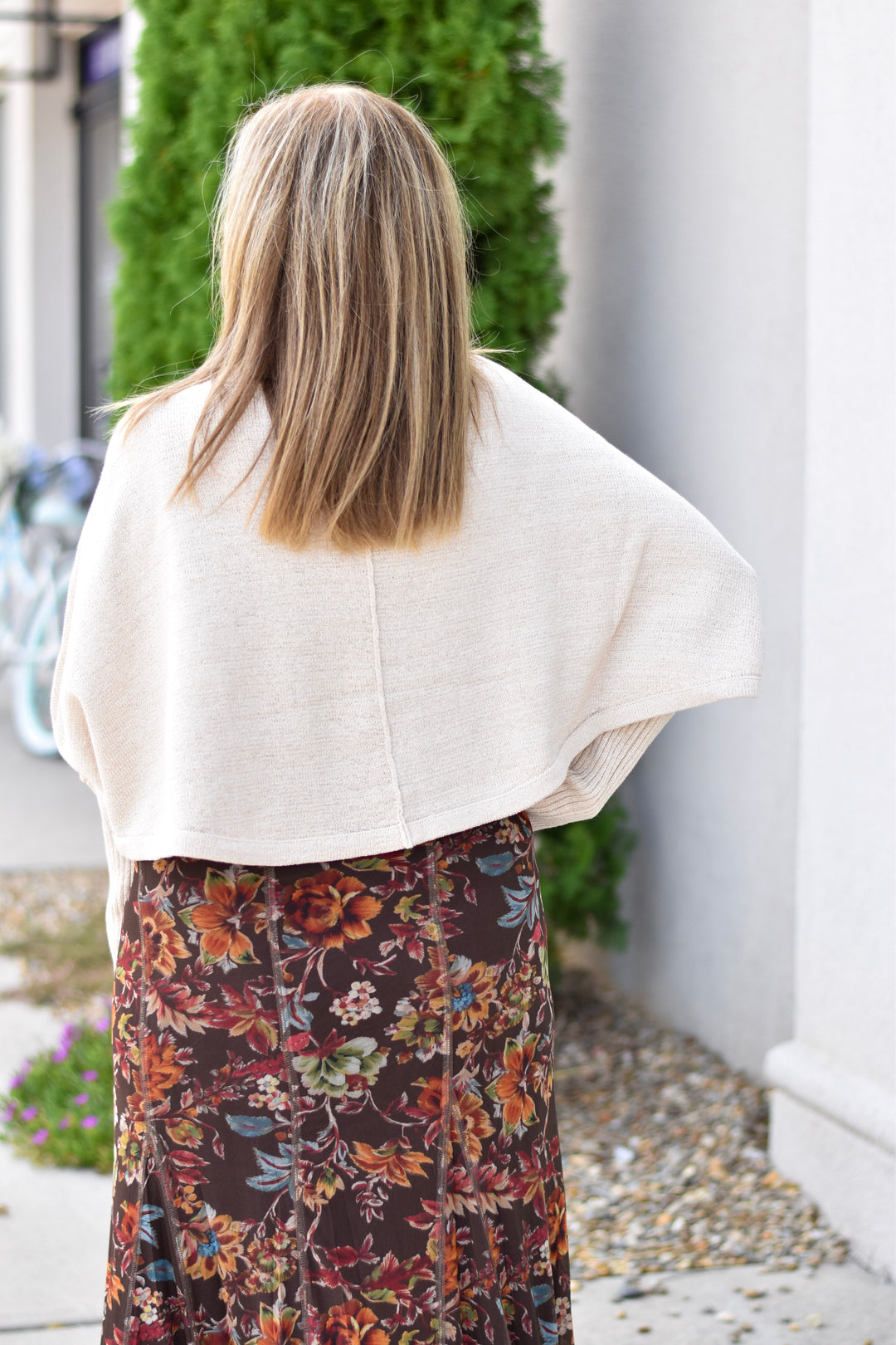 Effortless Dolman-Sleeve Cropped Sweater
