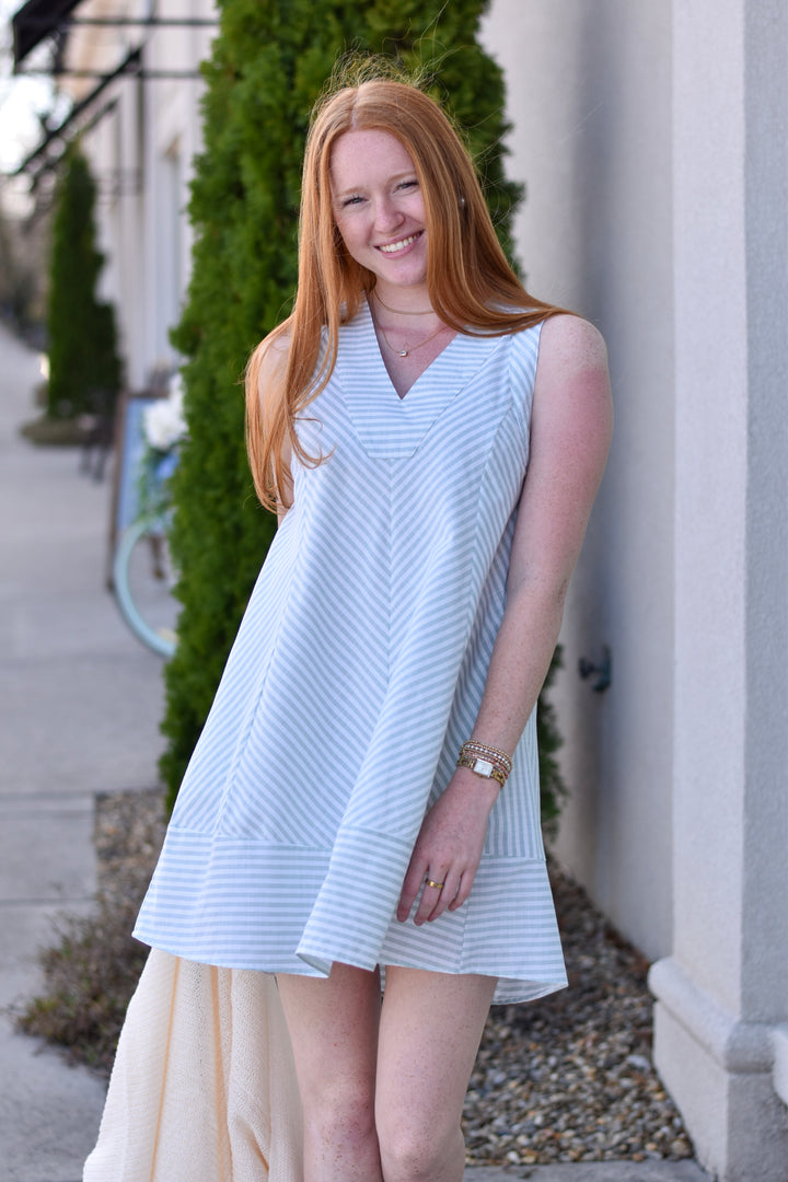 Umgee Stripe A-Line Dress