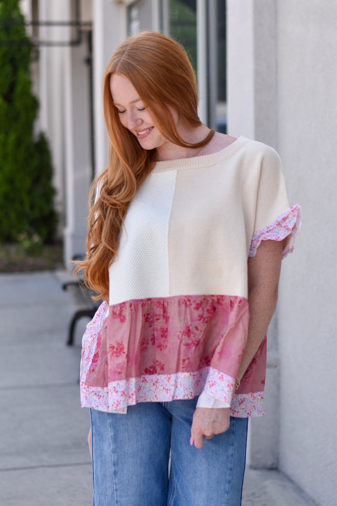 Bloom & Ruffle Knit Top