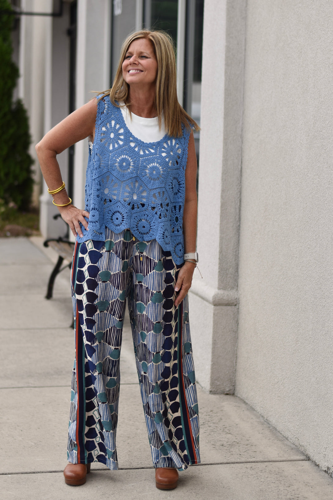 THML Painted Path Wide Leg Pants