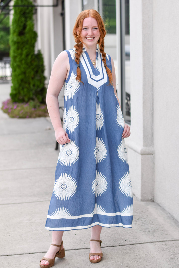 Umgee Geo Charm Midi Dress