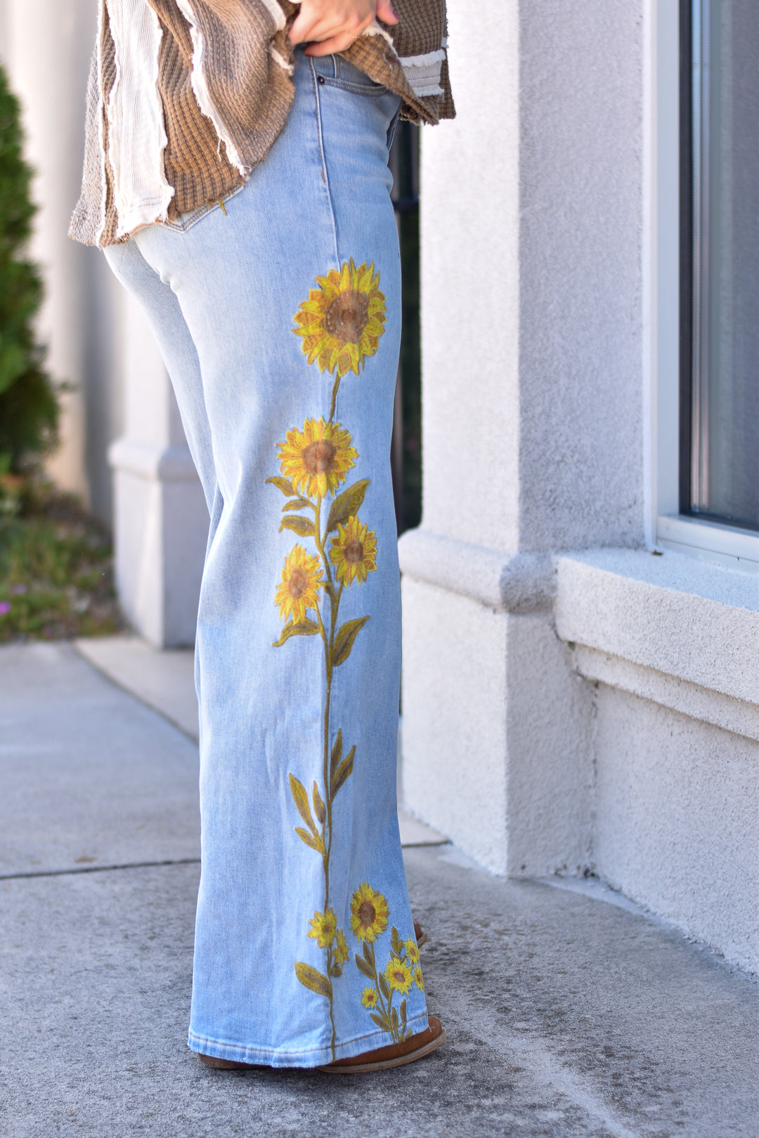 Oli and Hali Washed Sunflower Jeans