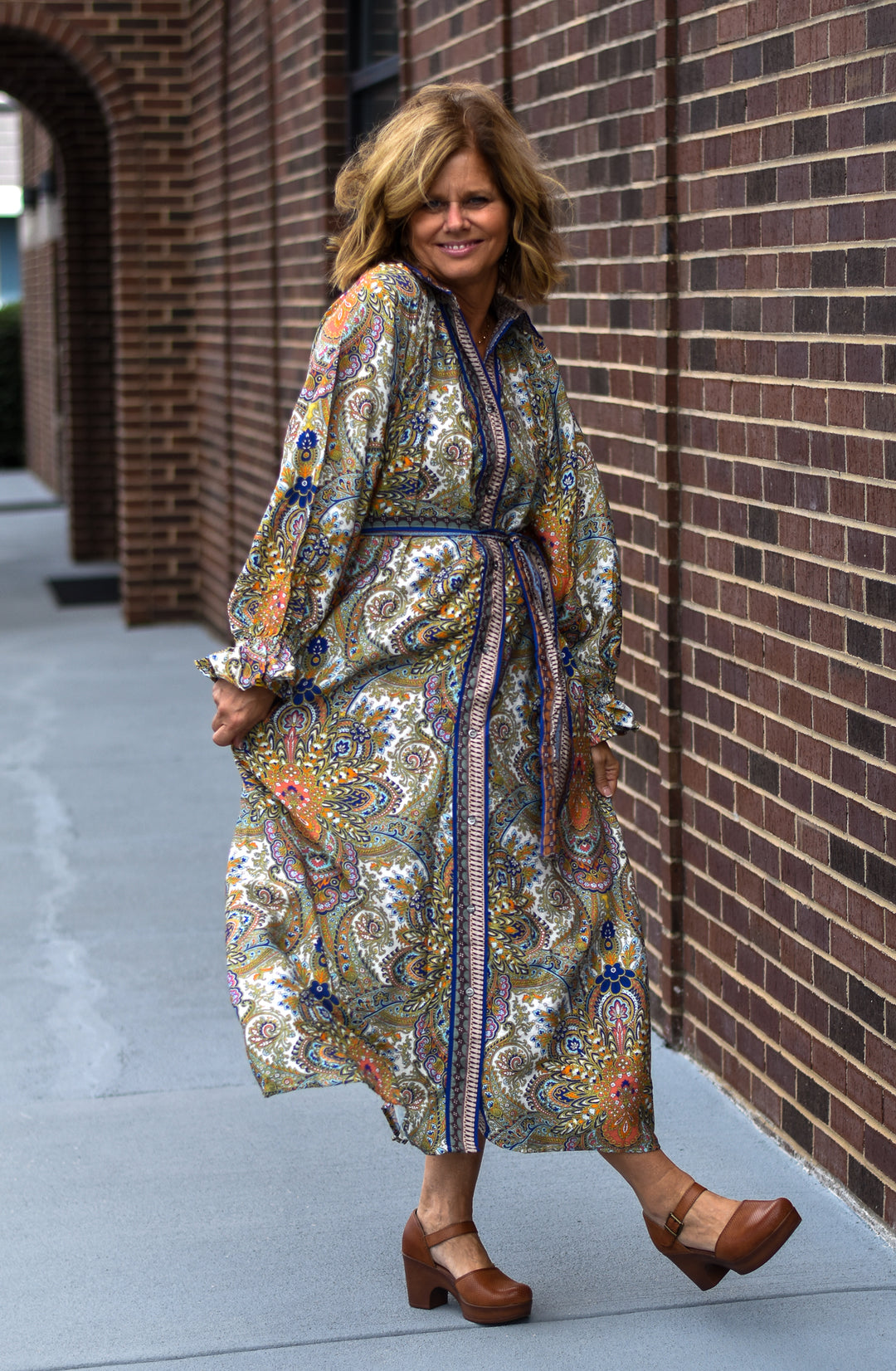 Harvest Paisley Shirt Dress