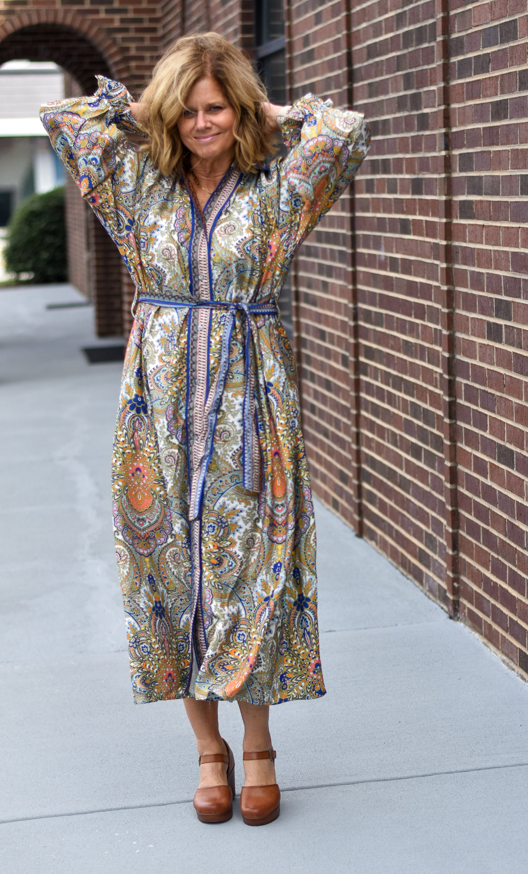 Harvest Paisley Shirt Dress