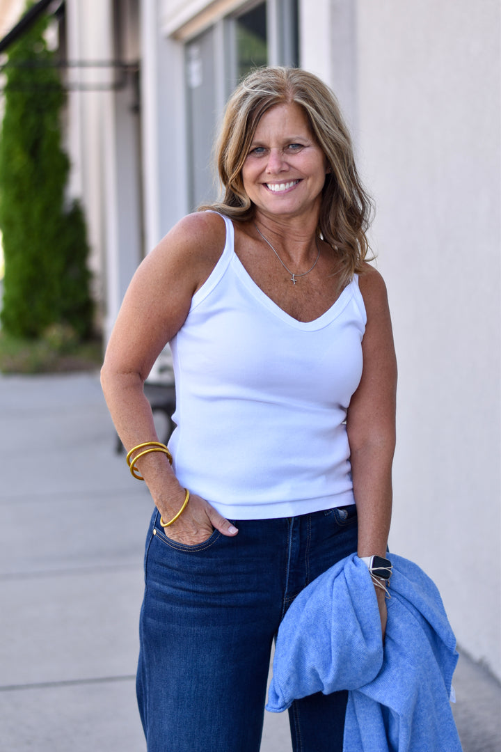 Everyday Ribbed V-Neck Tank
