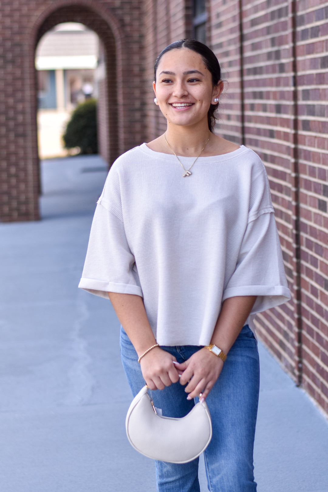Sandstone Seam Knit Top