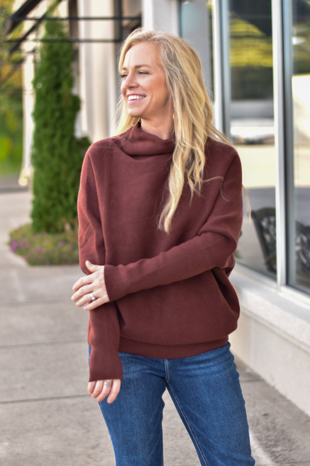 Blu Ivy Slouch Neck Dolman Pullover