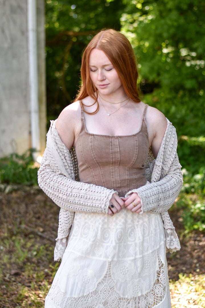 Contour Denim Corset Top
