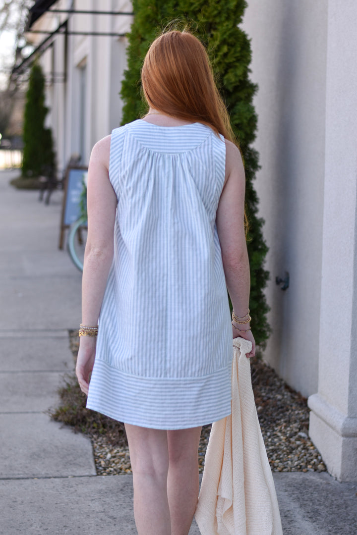 Umgee Stripe A-Line Dress