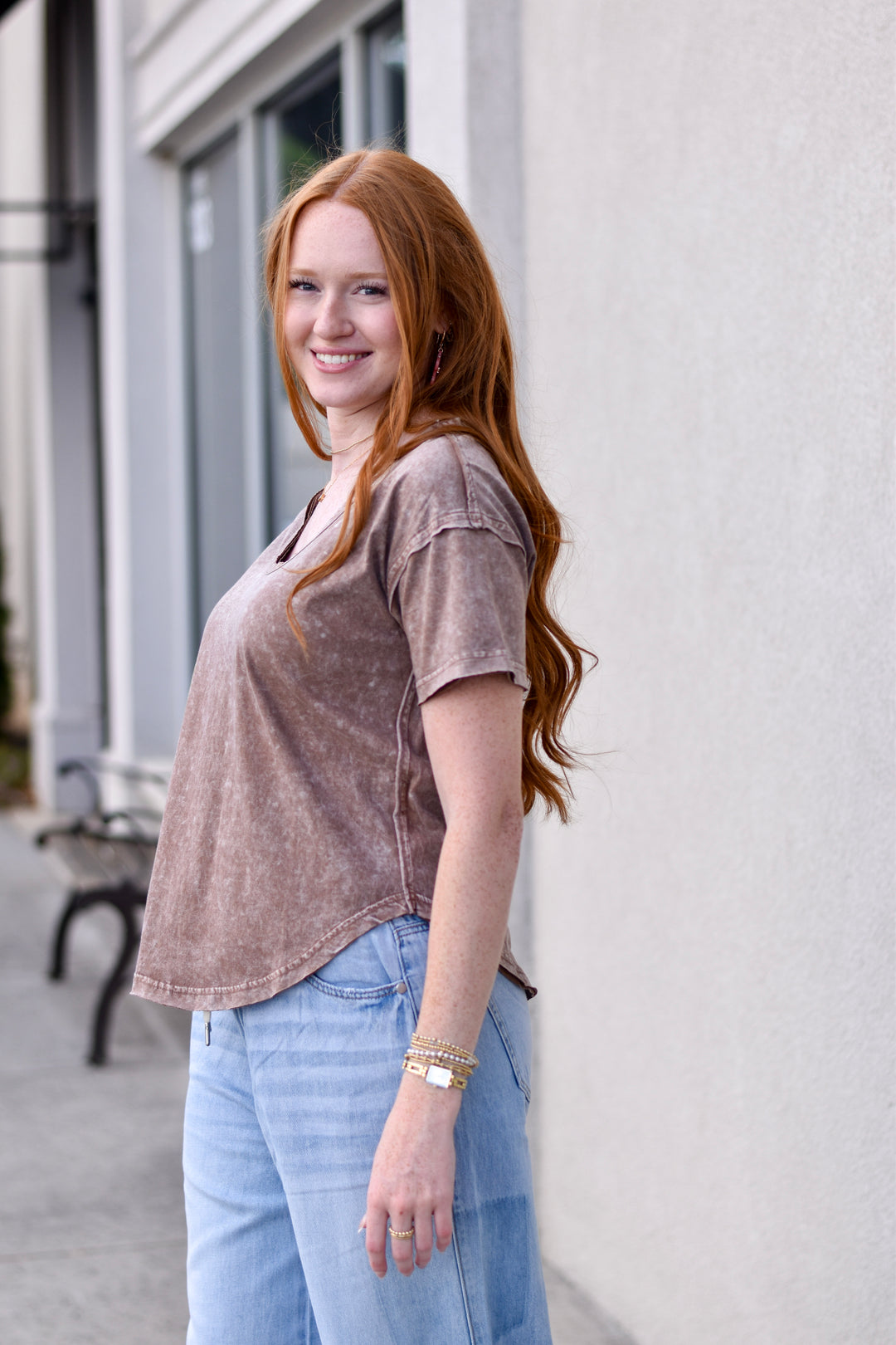 Washed Cotton Raw Edge Raw Tees