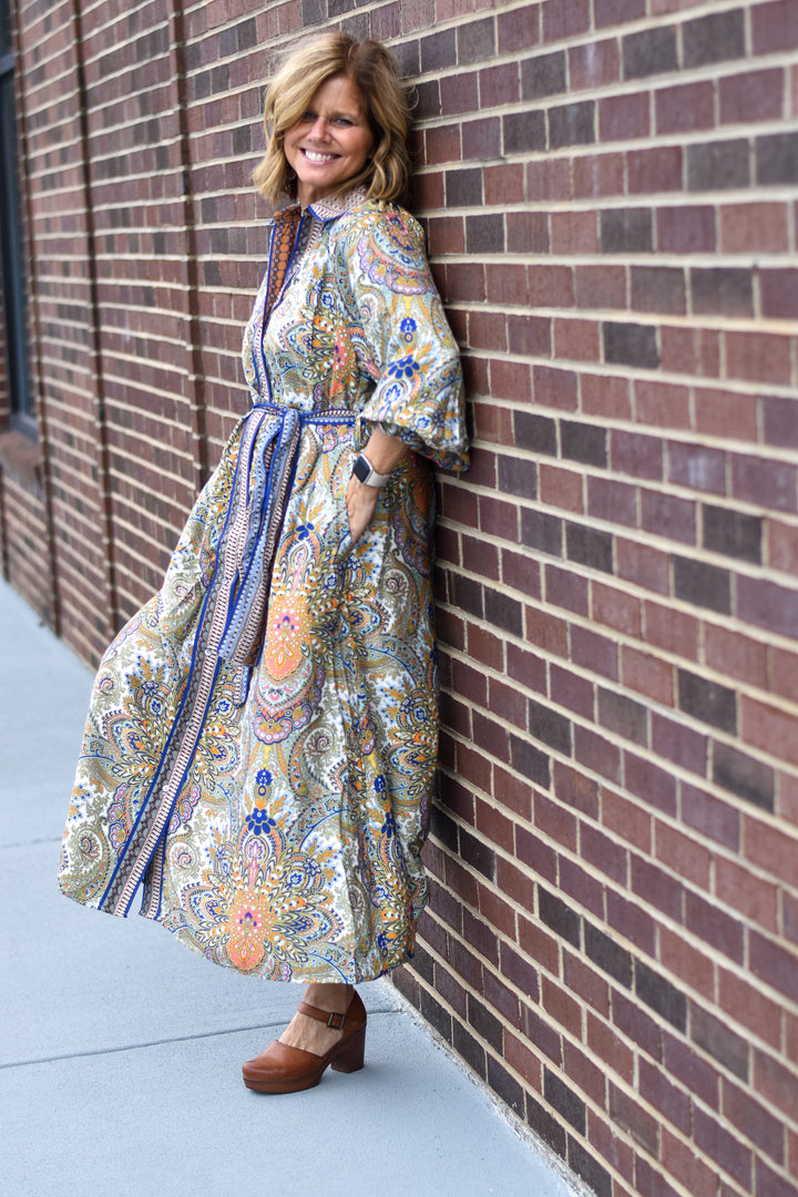 Harvest Paisley Shirt Dress