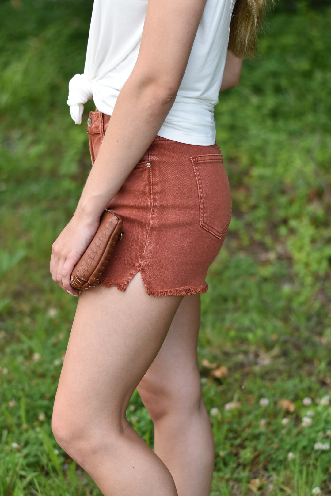 Rustic Sun Frayed Hem Shorts