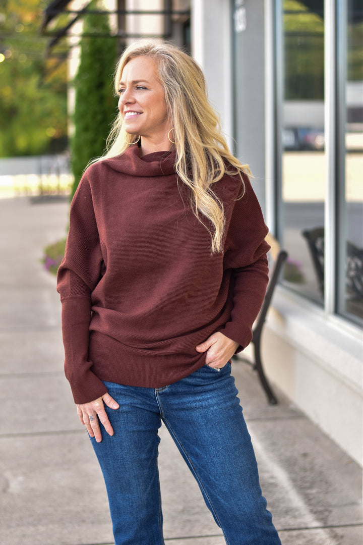 Blu Ivy Slouch Neck Dolman Pullover