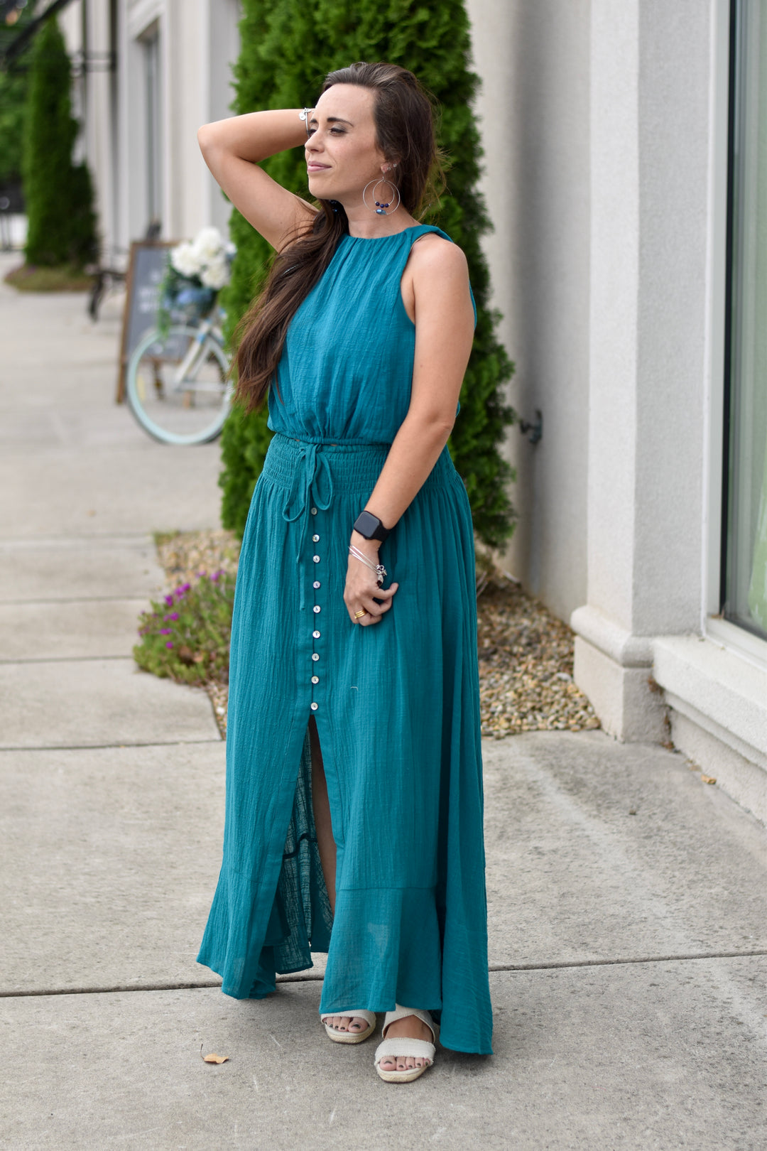 Teal Tide Maxi Skirt
