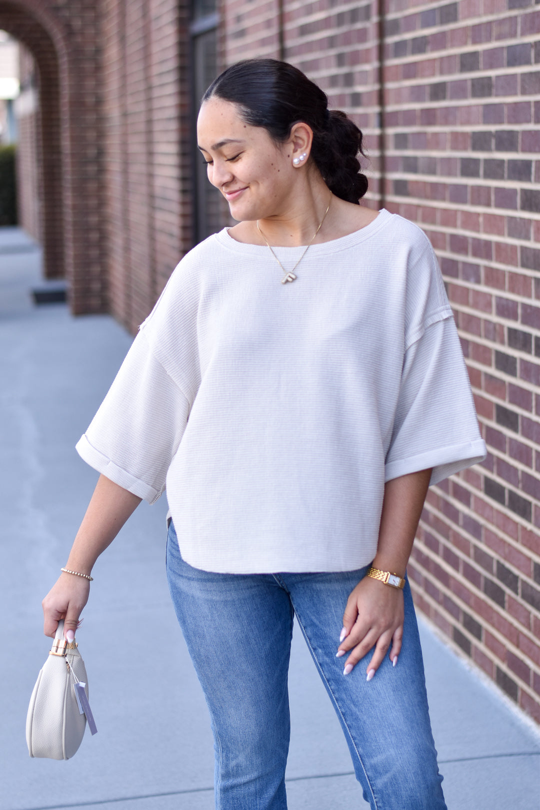 Sandstone Seam Knit Top