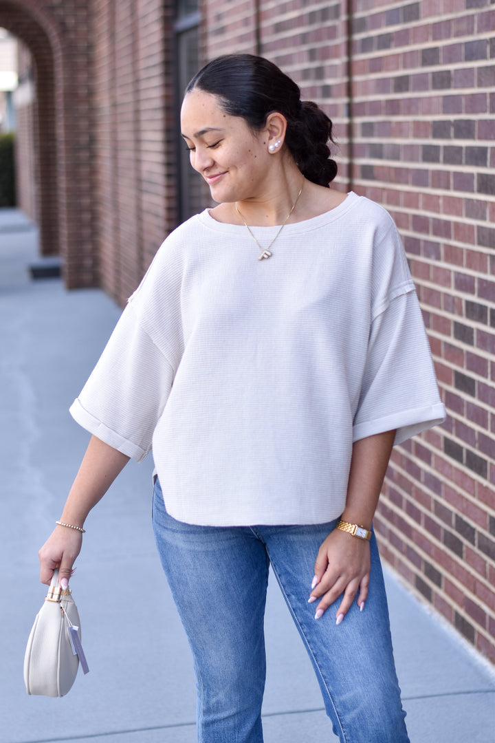 Sandstone Seam Knit Top