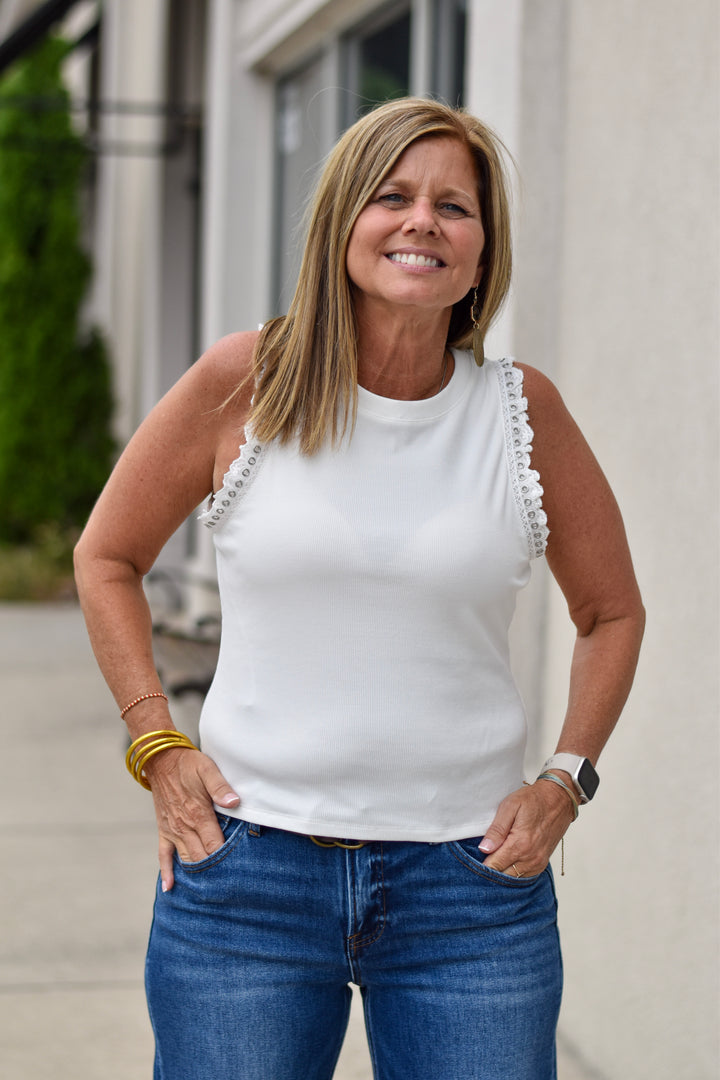 Edge & Grace Grommet Tank Top