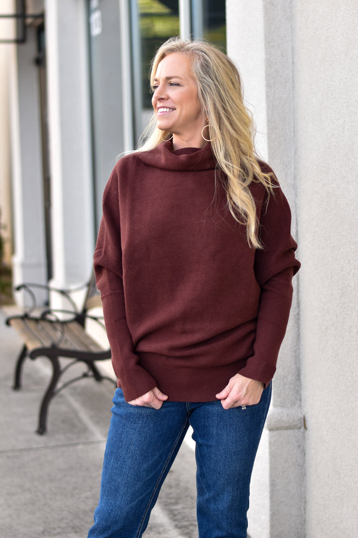 Blu Ivy Slouch Neck Dolman Pullover