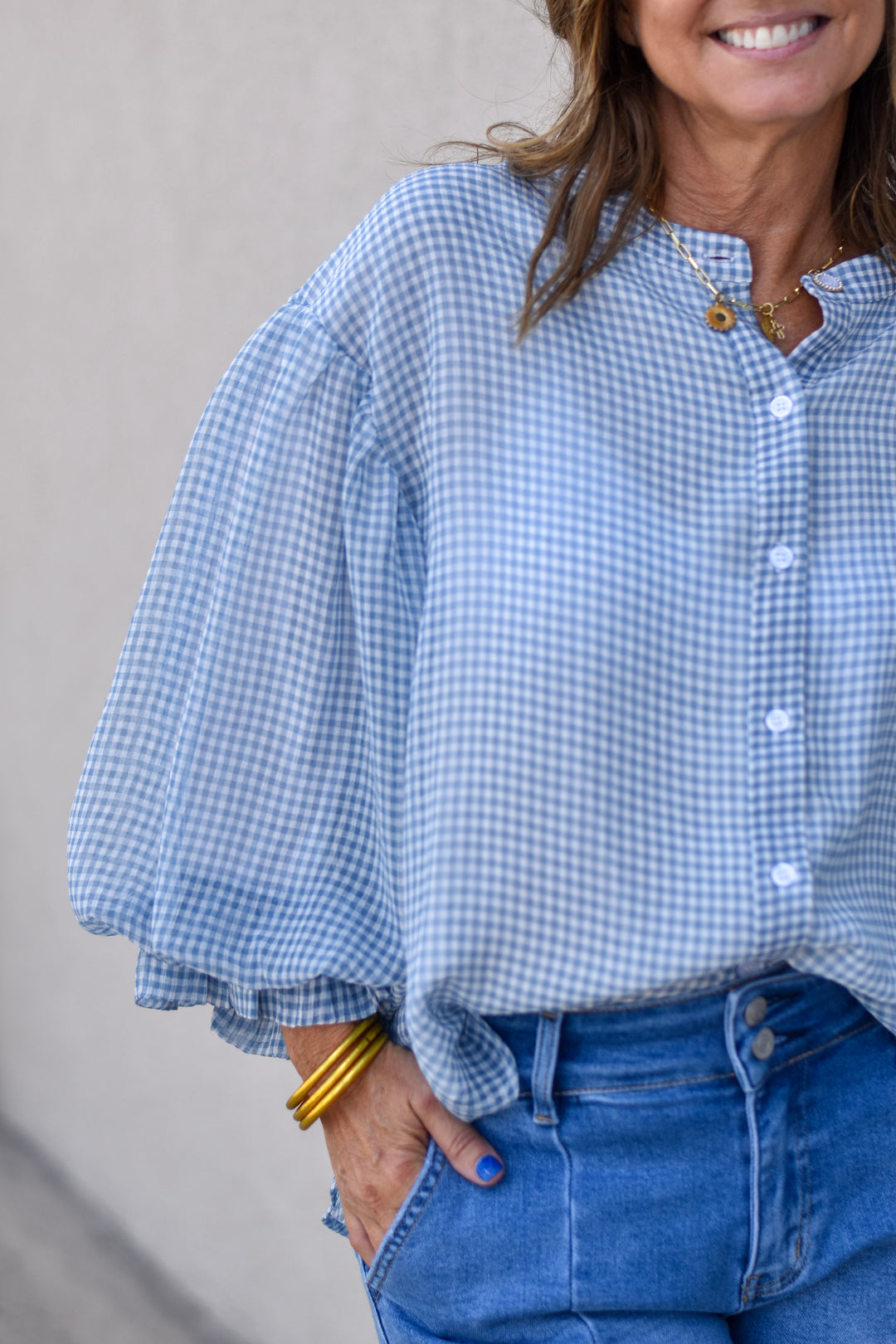 Fate Sweet Gingham Blouse