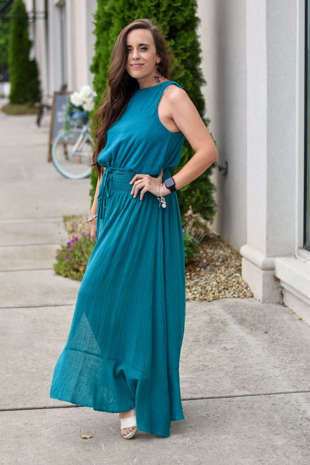 Teal Tide Maxi Skirt
