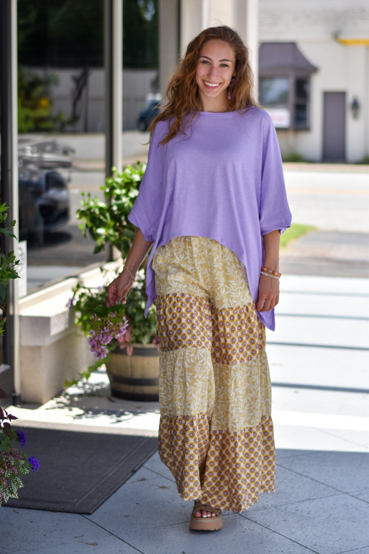 Sunset Bloom Wide Leg Pants