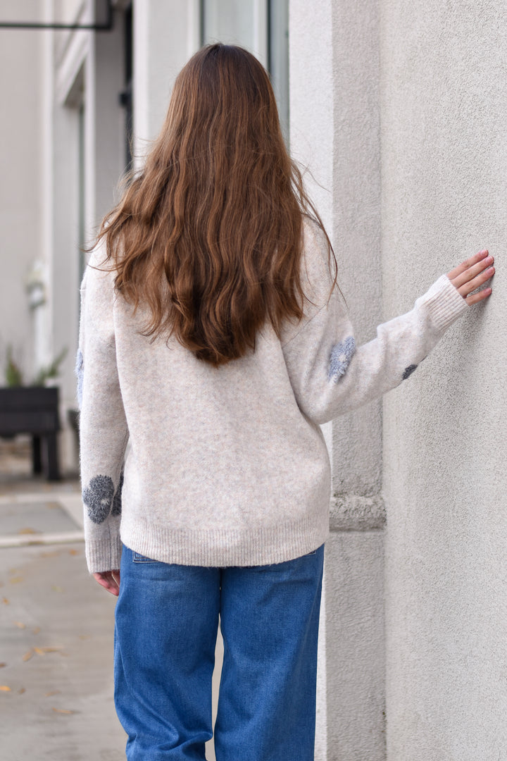 Daisy Dream Puff Flower Sweater