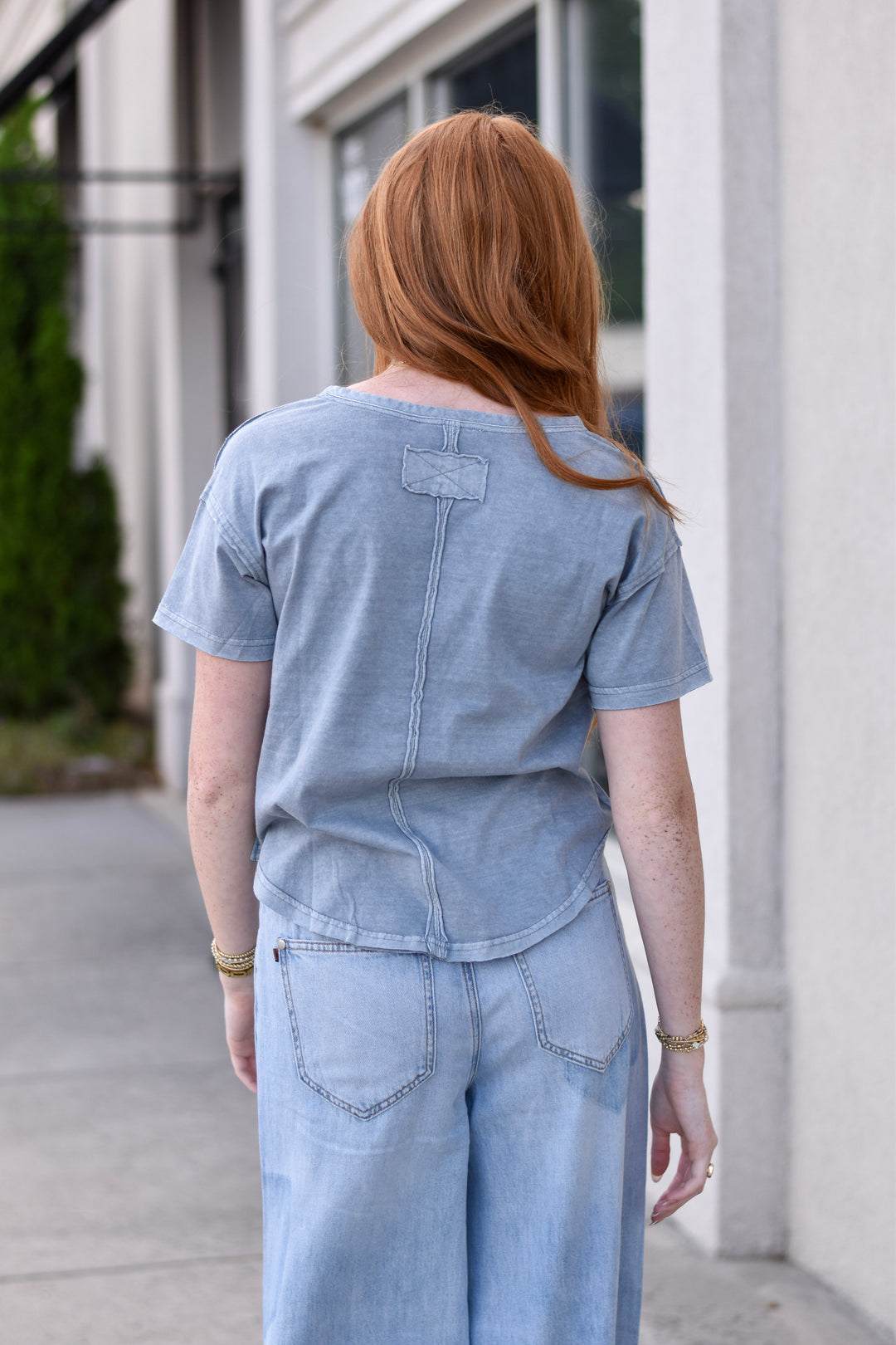Washed Cotton Raw Edge Raw Tees