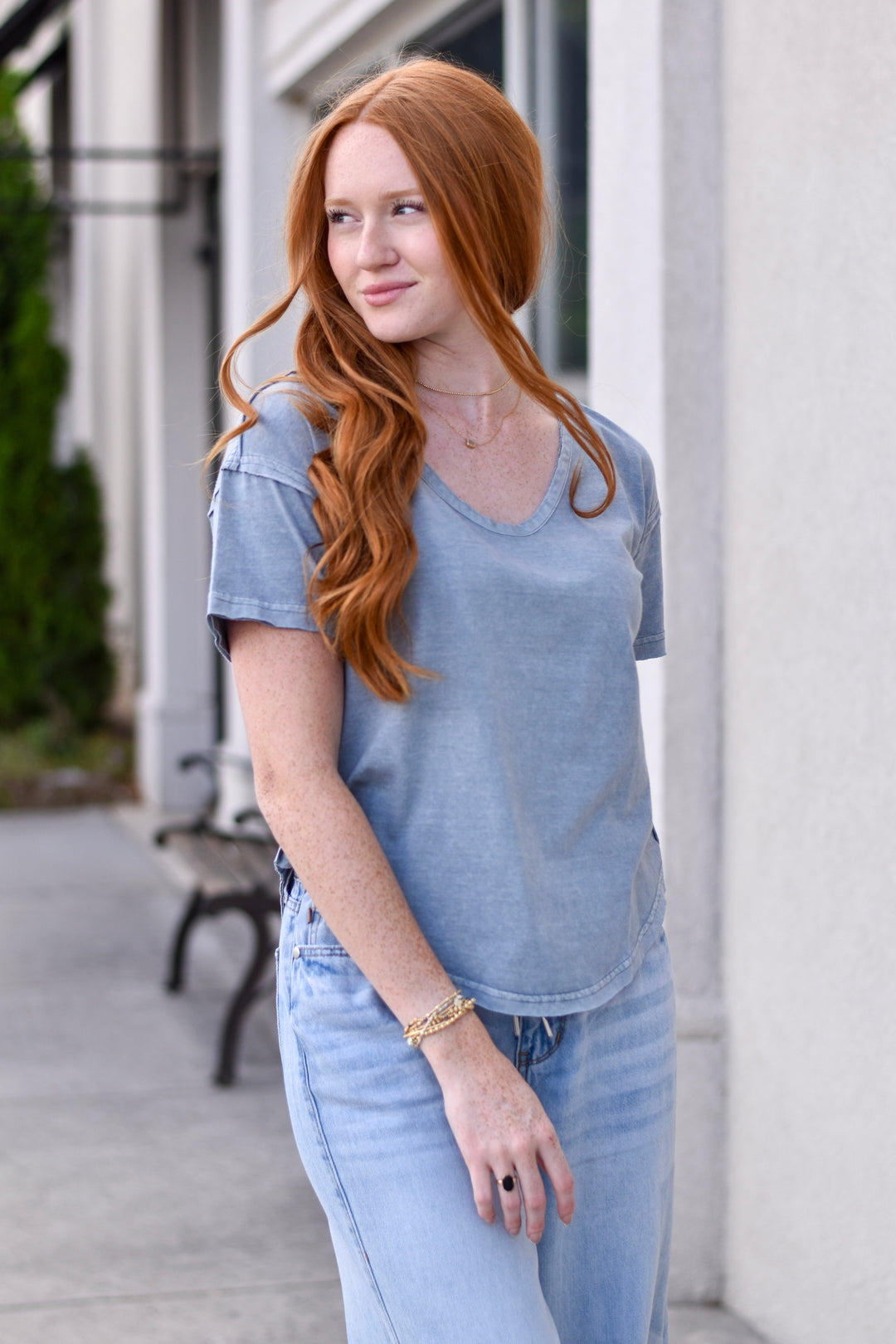 Washed Cotton Raw Edge Raw Tees