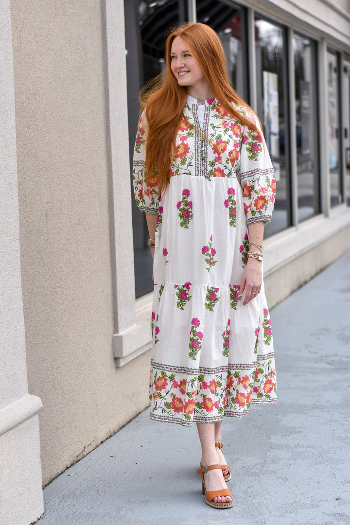 THML Floral Tiered Dress