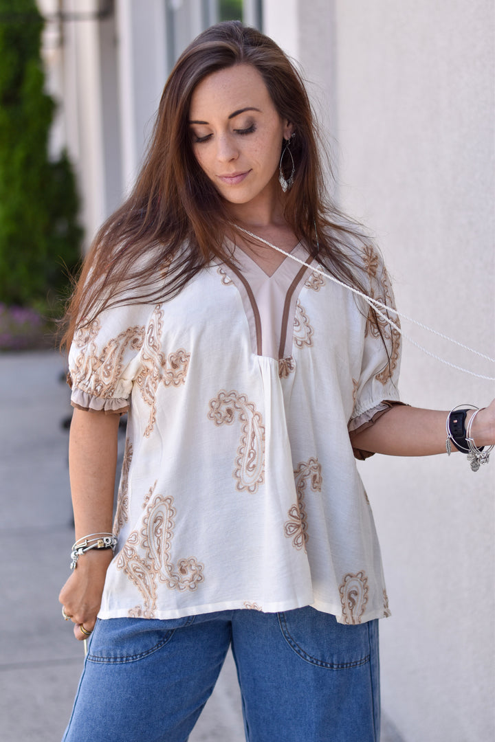 Umgee Boho Paisley Dreams Top