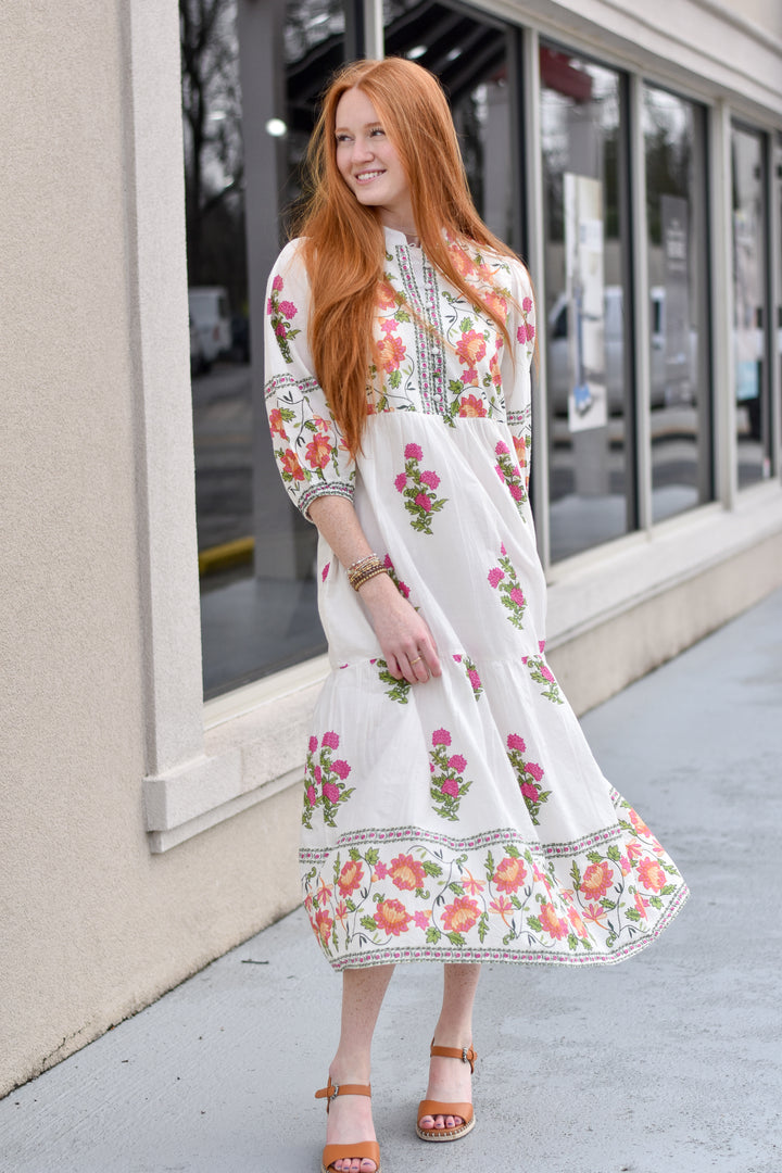 THML Floral Tiered Dress