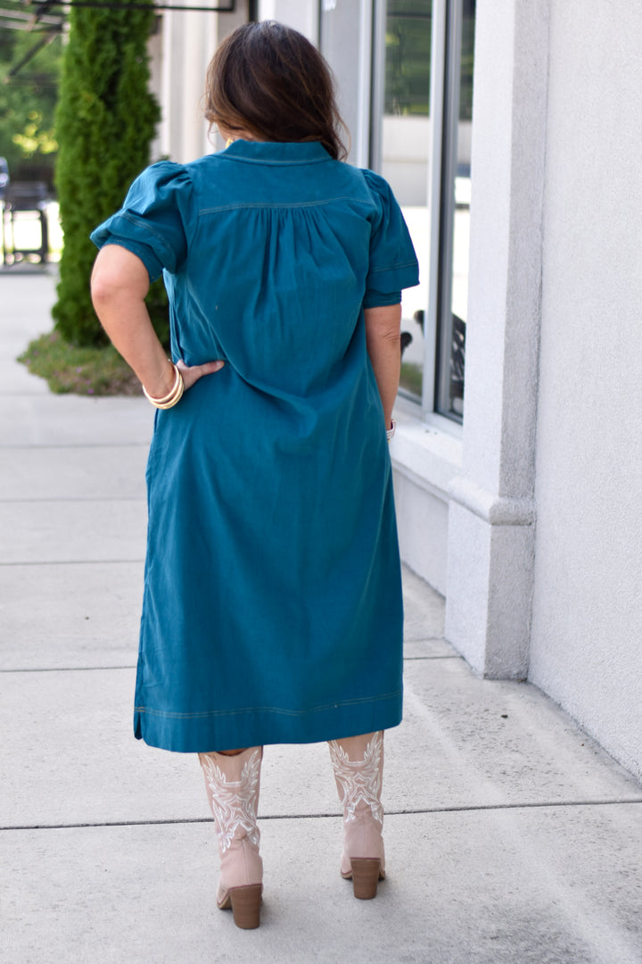 Umgee Corduroy Midi Dress