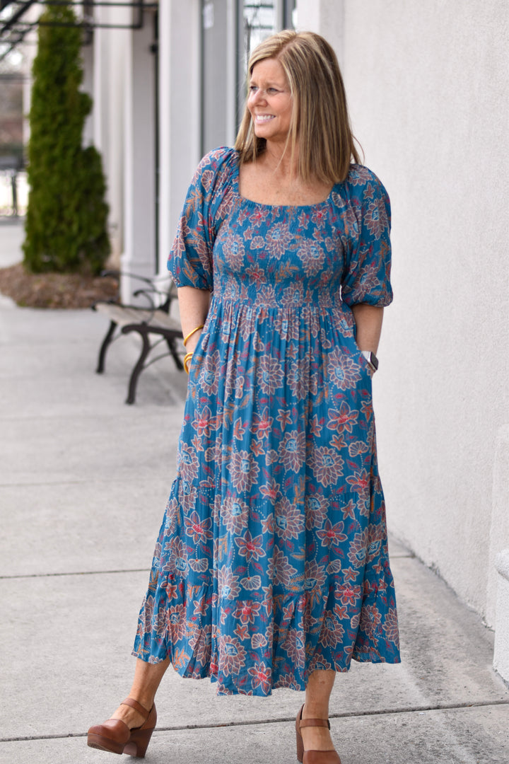 Blue Haven Boho Maxi Dress