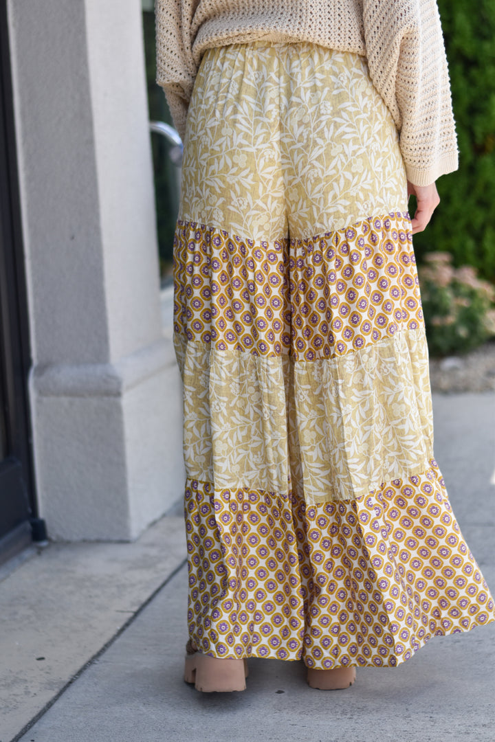 Sunset Bloom Wide Leg Pants
