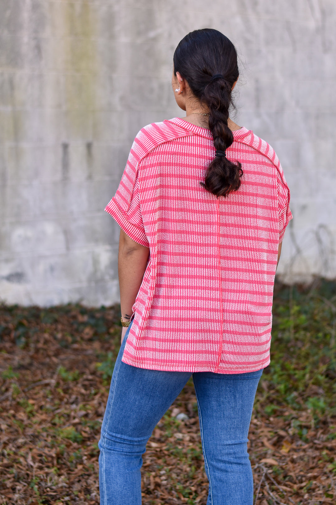 Blush & Berry Ribbed Top