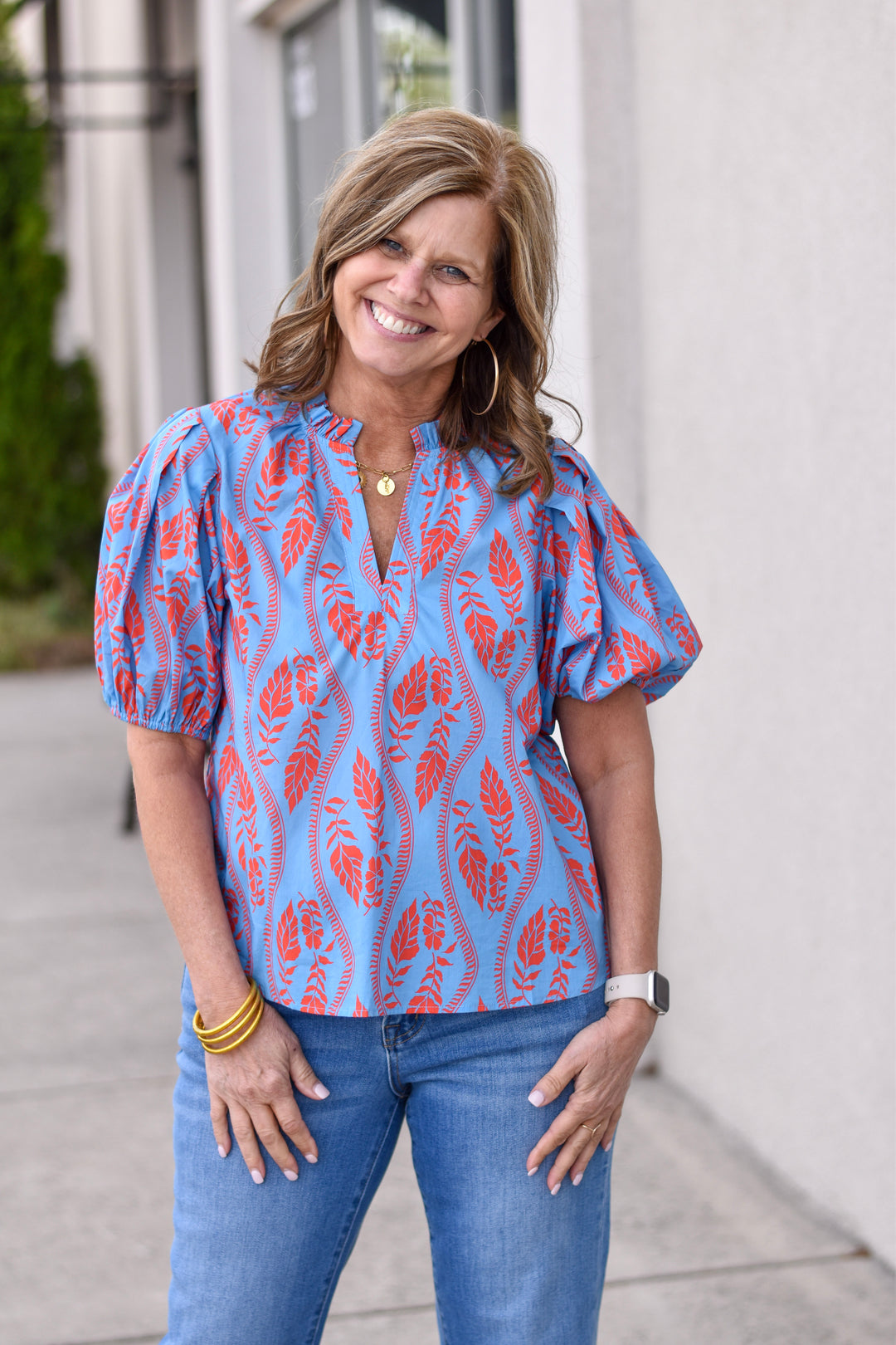 Pinch Botanical Print Blouse Top