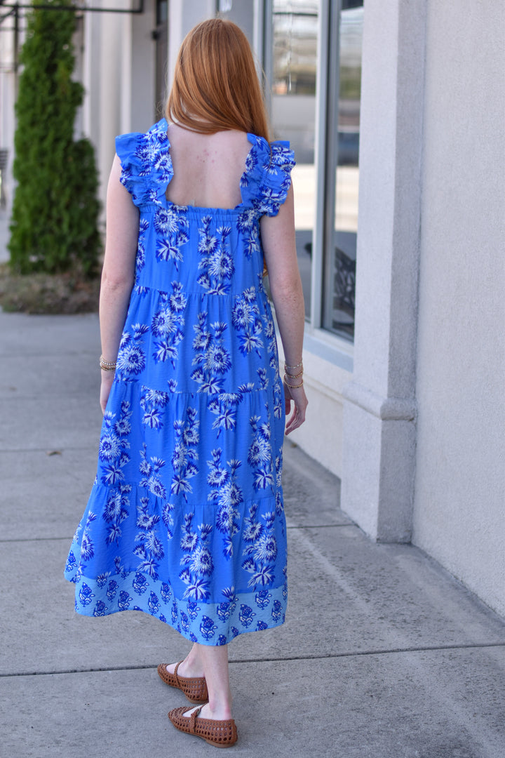 THML Indigo Meadow Maxi Dress