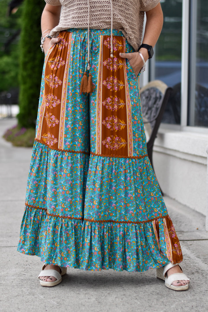 Easel Shiloh Boho Palazzo Pants