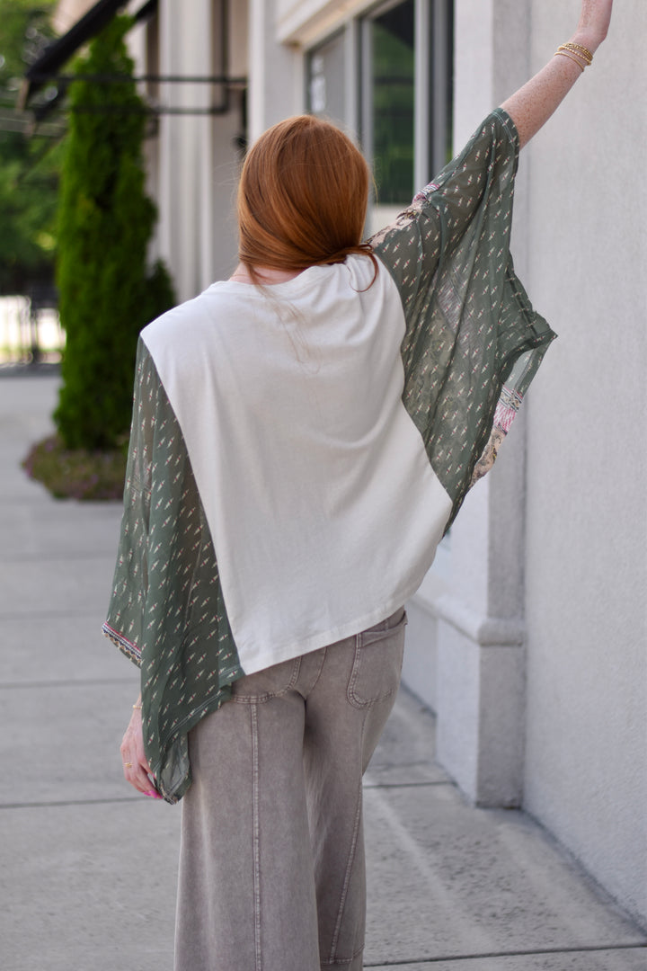 Butterfly Dreamer Vintage Sheer Caftan Top