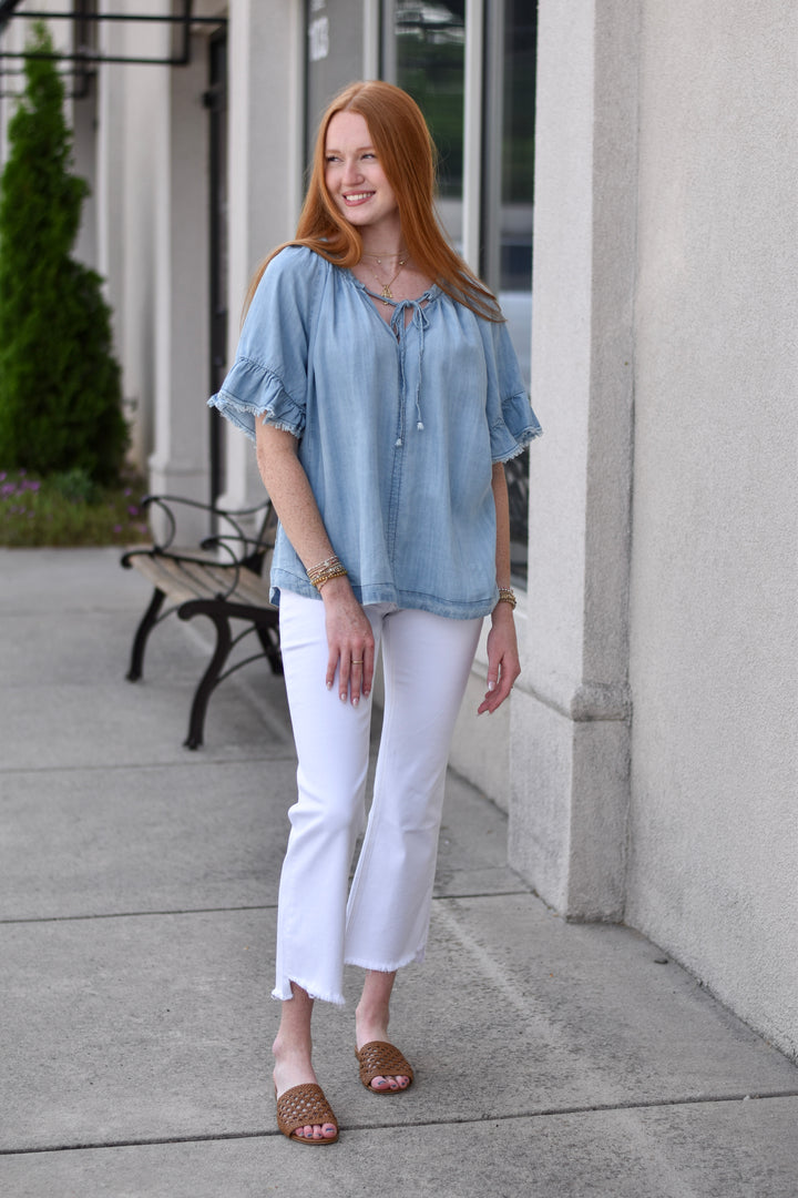 Easel Chambray Top