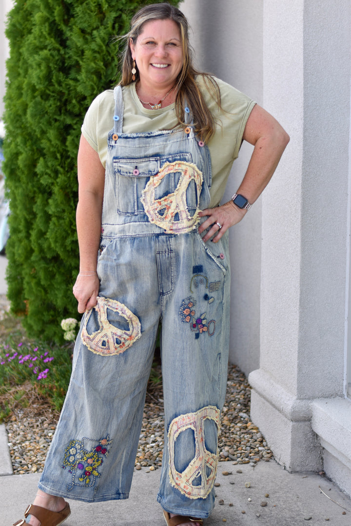 Peace & Patchwork Overalls