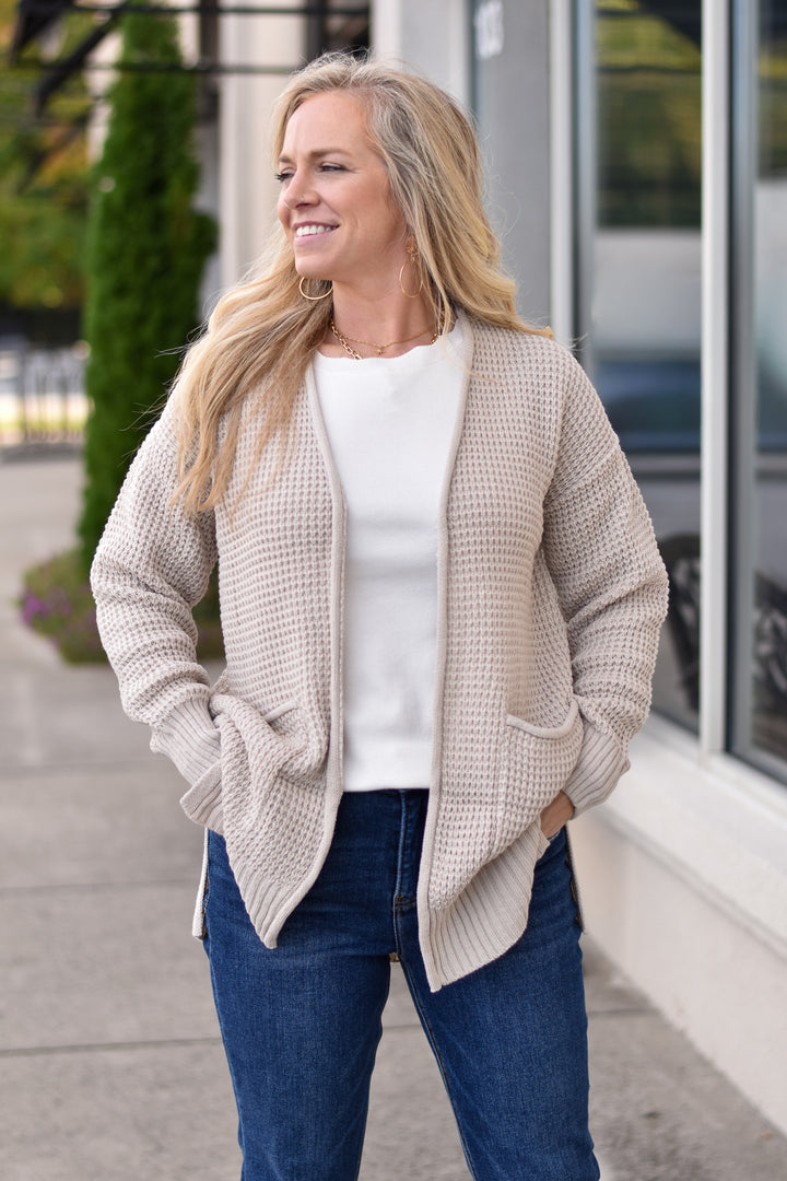 Cozy Waffle Knit Cardigan