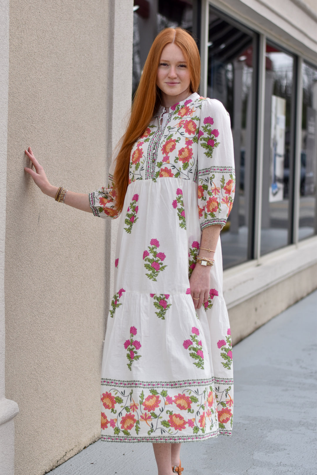 THML Floral Tiered Dress