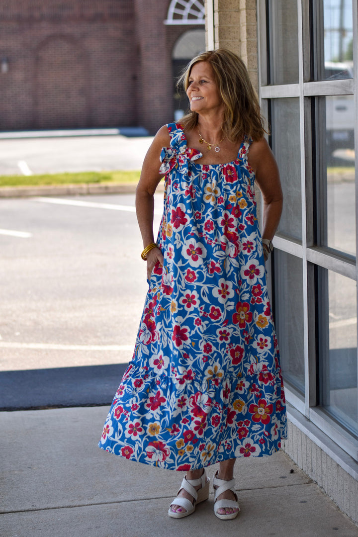 Bluebell Garden Cotton Midi Dress