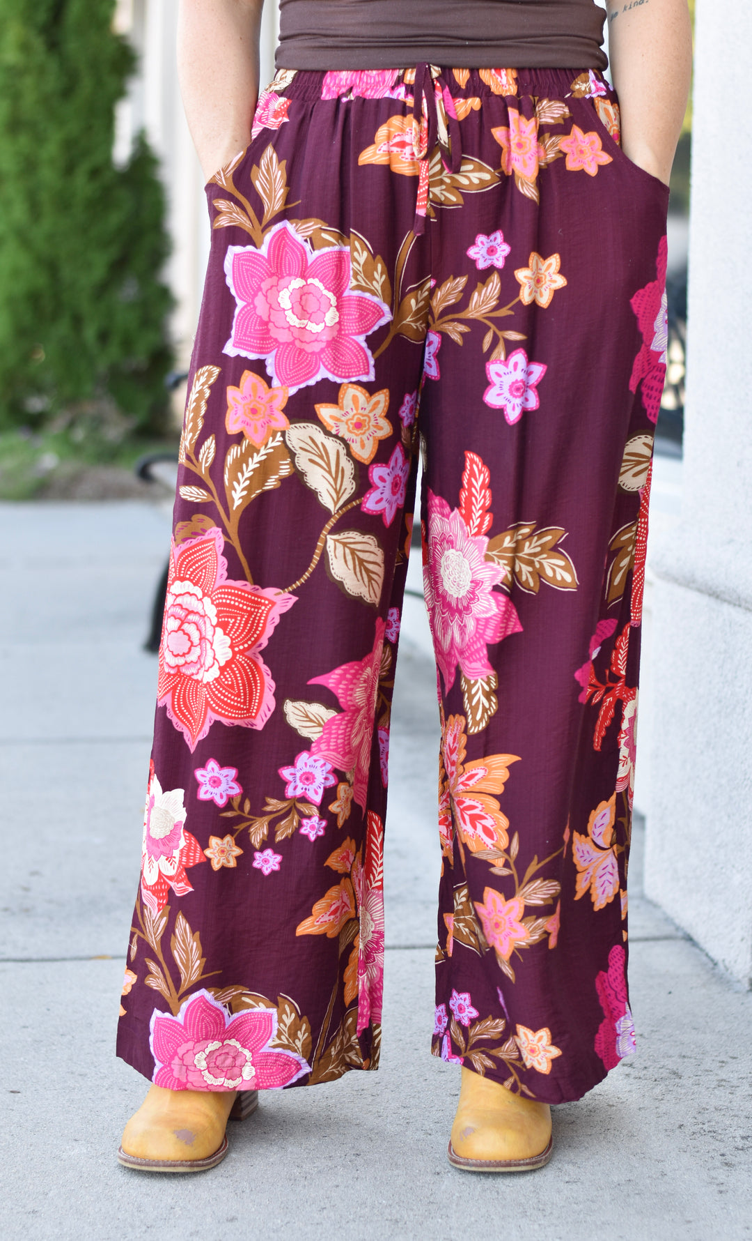 Umgee Wildflower Dreams Wide Leg Pants