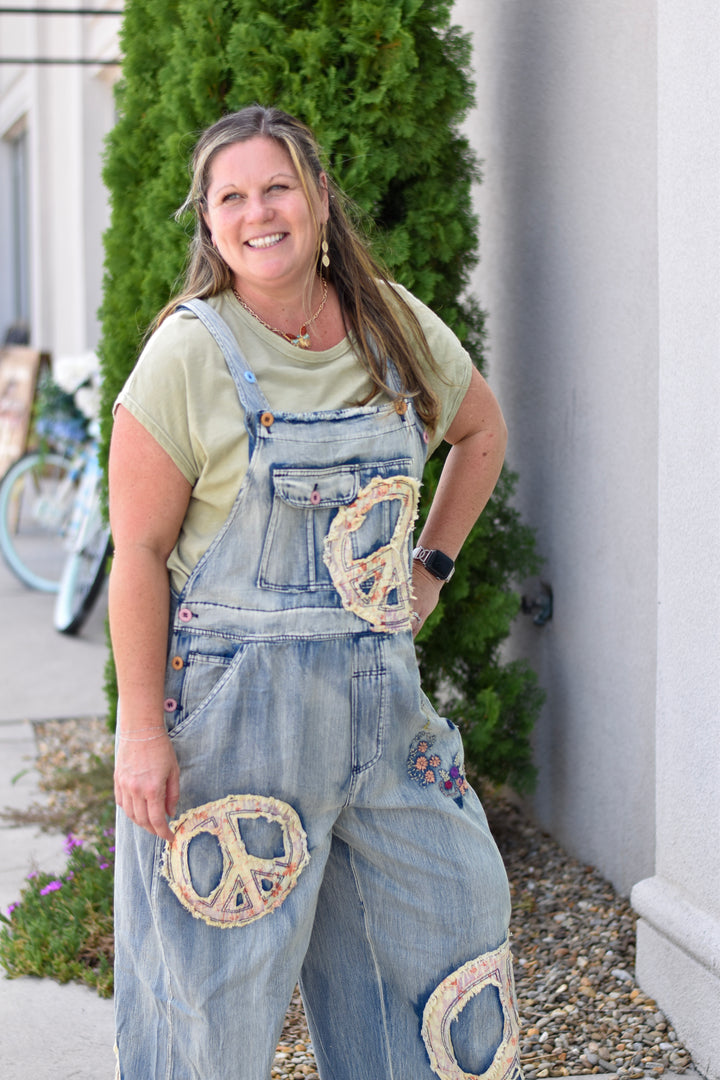 Peace & Patchwork Overalls